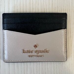 Kate Spade Black and Cream Card Wallet